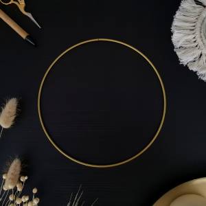 Metallring golden 20cm für DIY Traumfänger, Makrameeprojekte und Blumenkränze Bild 2