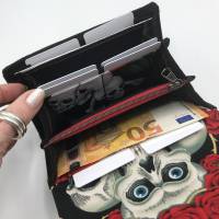 Geldbörse Geldbeutel Geldtasche - Skull Totenkopf Baumwolle Kunstleder Bild 9