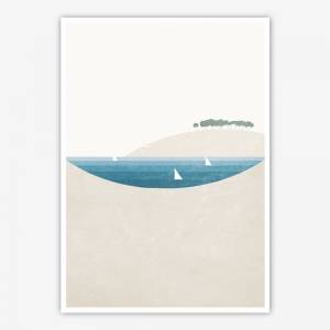 Set von 3 sommerlichen Kunstdrucken, Sonne und Meer Kunstdruck, Strand Kunstdrucke Bild 3
