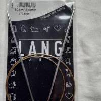 Lang Yarns Rundstricknadeln aus Metall, Stärke 3mm, Länge 80cm Bild 1
