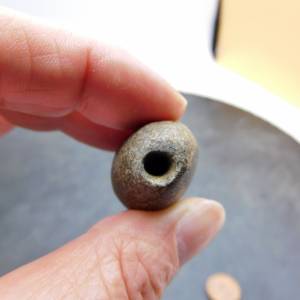 aussergewöhnliche antike Stein-Perle aus der Sahara - 4,85cm - XL Steinperle - ungewöhnliche Form - Sahara Stein - 33,55 Bild 7