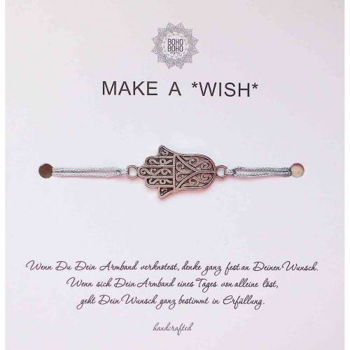 Make A *Wish* - Wunscharmband/Glücksarmband * Hamsa Hand  Verbinder* Yoga  Boho Schmuck