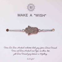 Make A *Wish* - Wunscharmband/Glücksarmband * Hamsa Hand  Verbinder* Yoga  Boho Schmuck Bild 1