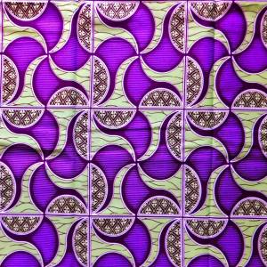 Wachsdruck-Stoff - 50cm - grün, lila violett - afrikanischer Baumwollstoff Bild 4