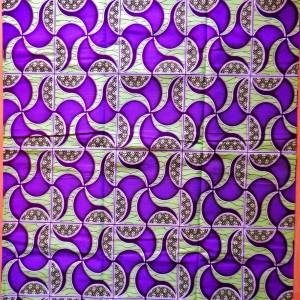 Wachsdruck-Stoff - 50cm - grün, lila violett - afrikanischer Baumwollstoff Bild 5