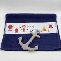 Handtuch Feuerwehr, ideal für zuhause oder Kindergarten, Gästehandtuch, mit Namen personalisiert Bild 2