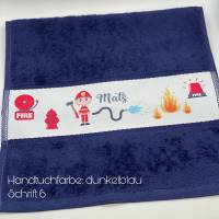 Handtuch Feuerwehr, ideal für zuhause oder Kindergarten, Gästehandtuch, mit Namen personalisiert Bild 3