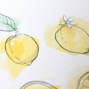Zitronen Kunstdruck, Küche Wandkunst Bild 3