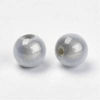 10 Miracleperlen, Perlen ,6 oder 8 mm, hellgrau, Zauberperlen, Schmuckperlen Bild 1