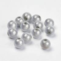 10 Miracleperlen, Perlen ,6 oder 8 mm, hellgrau, Zauberperlen, Schmuckperlen Bild 2