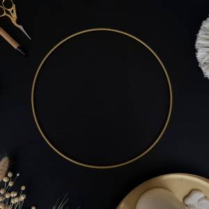 Metallring golden 25cm für DIY Traumfänger, Makrameeprojekte und Blumenkränze Bild 1