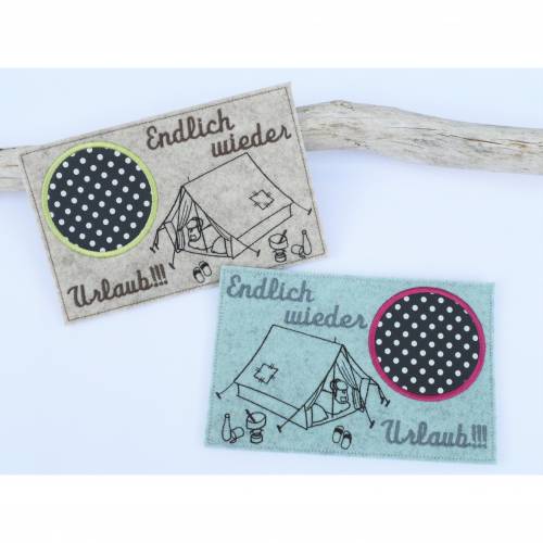 Stickdatei Mugrug Zelt Camping