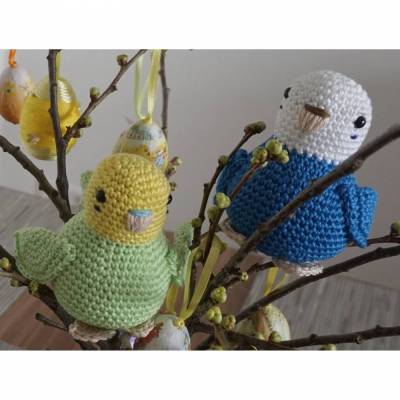 Häkelanleitung für die Wellensittiche Jamie & Flocke