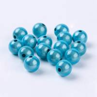 10 Miracleperlen, Perlen ,6 oder 8 mm,türkis, Zauberperlen, Schmuckperlen Bild 1