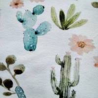 Baumwolljersey von Stenzo mit Kaktus im Digitaldruck, creme, bunt, 0,50 x 1,55m Bild 3