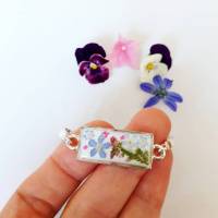 Armband echte Blumen elegant Vergissmeinnicht Bild 3
