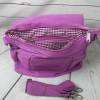 Kindergartentasche Rucksack Fee mit Reh 100% Baumwolle brombeer / lila mit abnehmbaren Rucksackträgern Bild 4