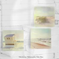STRANDSICHTEN Maritimes Triptychon auf Holz Leinwand oder Print Wanddeko Landhausstil VintageStyle Retro handmade kaufen Bild 1