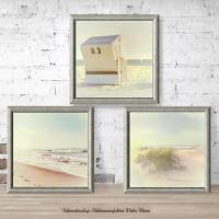 STRANDSICHTEN Maritimes Triptychon auf Holz Leinwand oder Print Wanddeko Landhausstil VintageStyle Retro handmade kaufen Bild 2