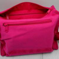 Kindergartentasche Schultertasche Einhorn 100% Baumwolle pink ca. 25 x 21x  8 cm personalisierbar Bild 3