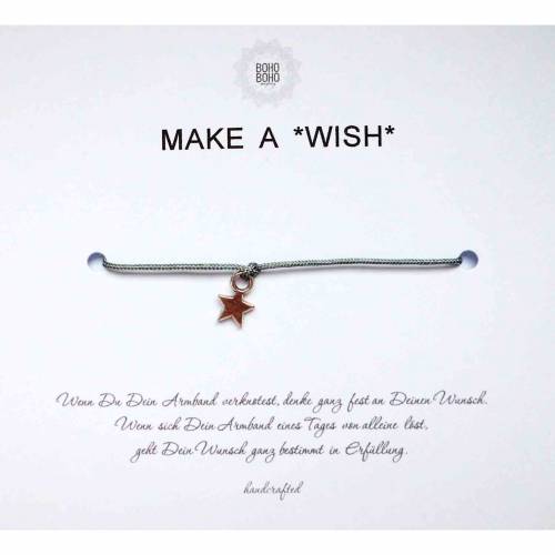 Make A *Wish* - Wunscharmband / Glücksarmband * Little Star *  Schmuck