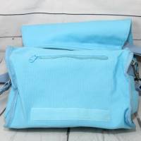 Canvas Tasche / Rucksack hellblau mit Tukan und glitzer personalisierbar mit Name 25 x 19 x 8 cm 100% Baumwolle Bild 3