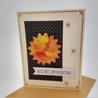 Geburtstagskarte Sonne mit Umschlag Bild 1