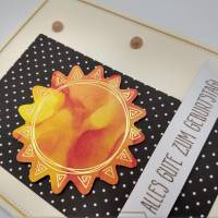 Geburtstagskarte Sonne mit Umschlag Bild 2