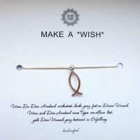 Make A *Wish* - Wunscharmband / Glücksarmband * Fisch *  Schmuck Bild 1