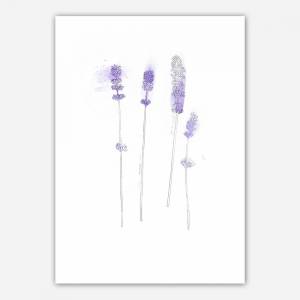 Set von 3 Kunstdrucken, Aquarell Kornblumen Druck, Lavendel Druck Bild 4