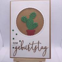 Geburtstagskarte, Glückwunschkarte, Kaktus Bild 1