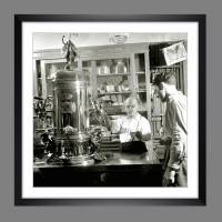 Espressobar in New York I. 1942 -  KUNSTDRUCK schwarz Weiß  Fotografie Italien Vintage Art Fineart Print Kunst Bild 1
