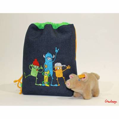 Kinder-Turnbeutel „Monsterparty"