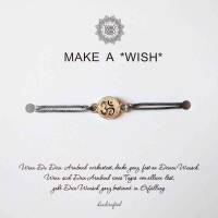 Make A *Wish* - Wunscharmband / Glücksarmband * Om Zeichen Verbinder Silber  * Boho Yoga Schmuck Bild 1