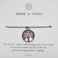 Make A *Wish* - Wunscharmband / Glücksarmband * Baum des Lebens Silber  * Boho Yoga Schmuck Bild 1