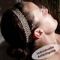 Haarband Klassik aus Baumwolle mit oder ohne Perlen INDIVIDUELLE ANFERTIGUNG Bild 1