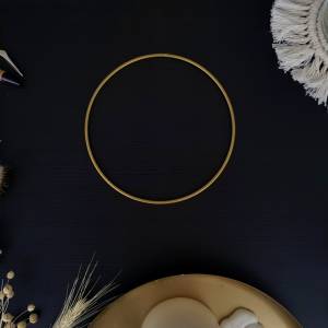 Metallring golden 15cm für DIY Traumfänger, Makrameeprojekte und Blumenkränze Bild 2
