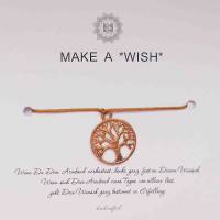 Make A *Wish* - Wunscharmband / Glücksarmband * Baum des Lebens Gold * Boho Yoga Schmuck Bild 1