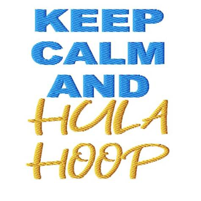 Stickdatei "KEEP CALM AND HULA HOOP"