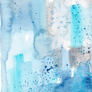 Abstrakter Aquarell Kunstdruck, moderne blaue Wandkunst, Boho-Druck Bild 5