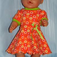 Puppenkleid Jersey orange Bild 10