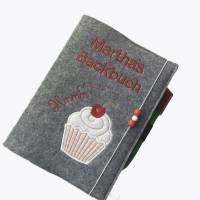 Personalisiertes Backbuch  aus Filz A5,,Cupcake, Muffin,, Bild 2