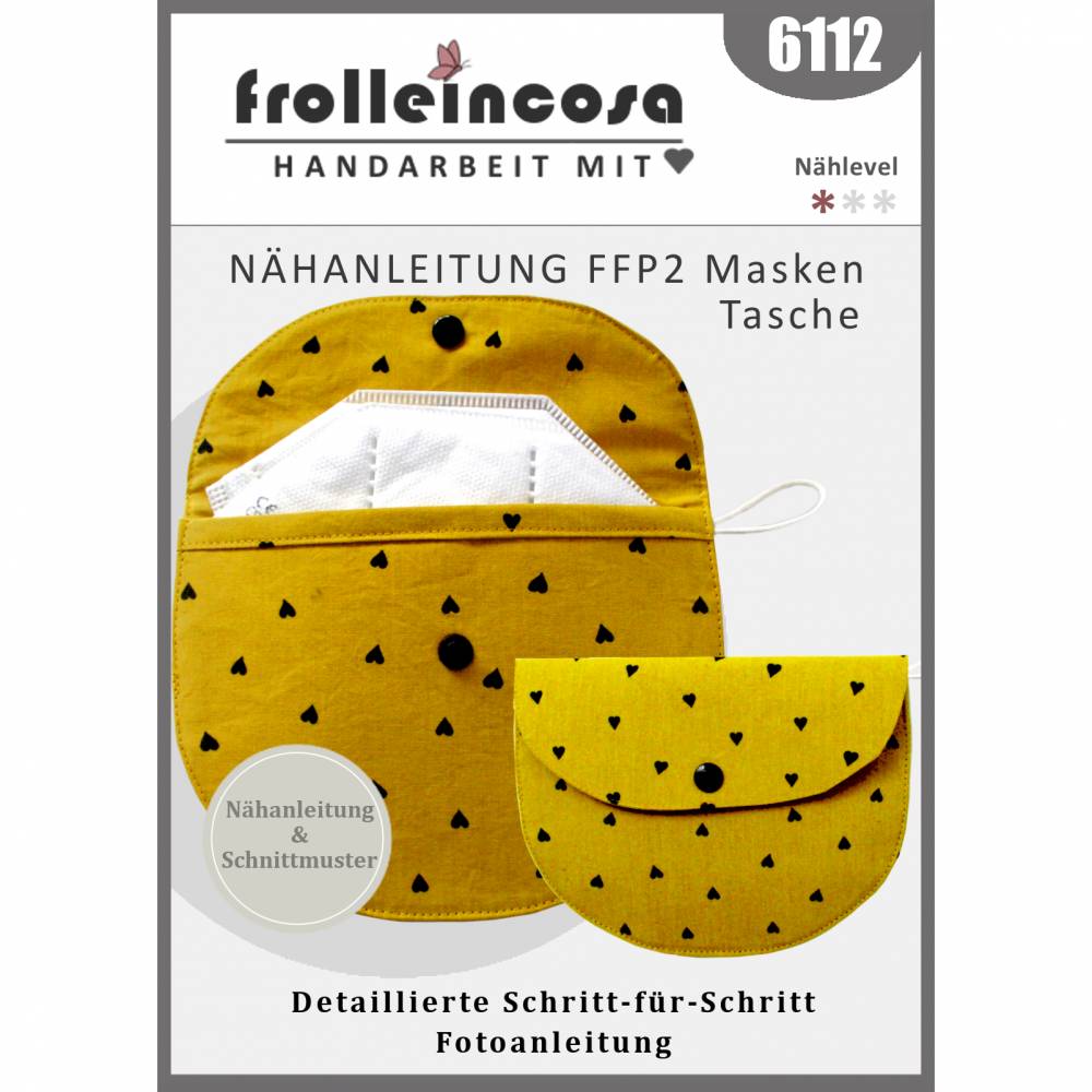 Nähanleitung & Schnittmuster in Papierform "FFP2 Maskentasche" Bild 1