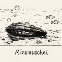 Postkarte MIESMUSCHEL von Künstlerin Dagmar Lüke I lustige Tiermotive Bild 2
