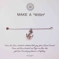 Make A *Wish* - Wunscharmband / Glücksarmband * Anker Liebe * Bild 1