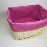 Stoffkorb "Bressanone" Baumwolle pink/ gelb Bild 4