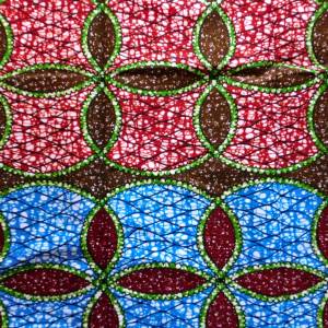 Wachsbatik-Stoff - 50cm/Einheit - blau, rot, grün - fester Wachsdruck-Baumwollstoff Bild 4