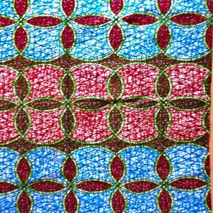 Wachsbatik-Stoff - 50cm/Einheit - blau, rot, grün - fester Wachsdruck-Baumwollstoff Bild 5