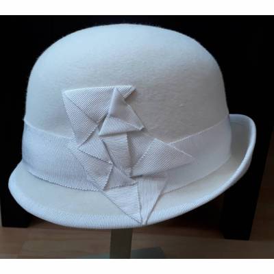 Filzhut Weiß Origami