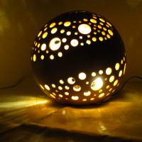 Keramikkugel Teelicht Lichtkugel Lampe Wohnaccessoires Gartendekoration Bild 2